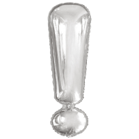 Large Symbol ! Silver